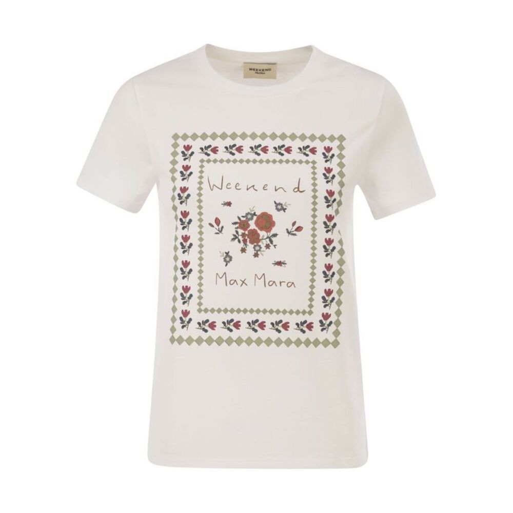 Weekend Maxmara Women Wkdedison - Cotton T-Shirt With Front Graphic